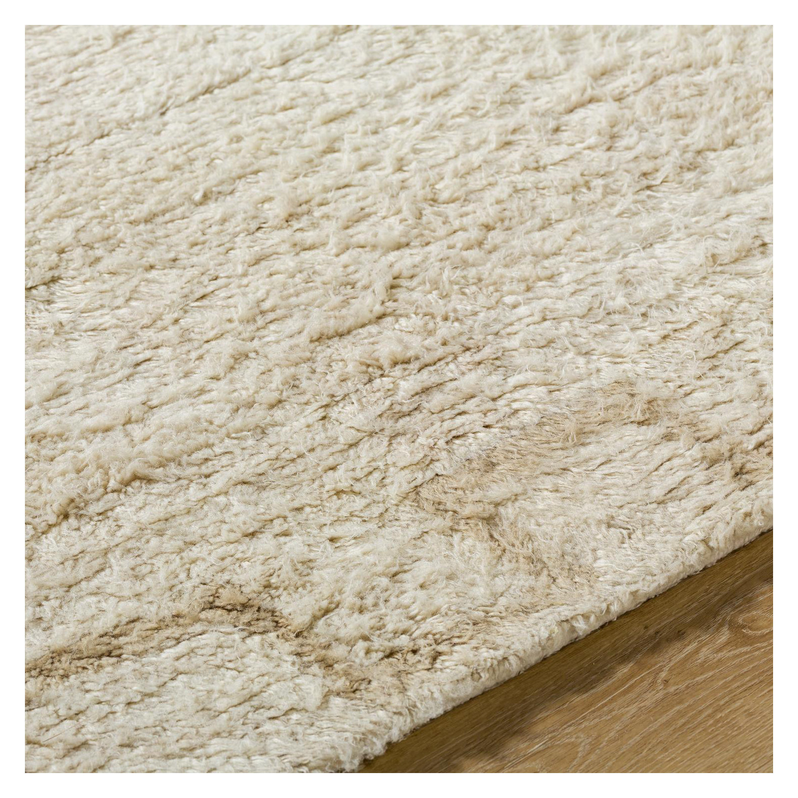 Anemone Hand Tufted Wool Ivory Rug, Rectangle 2'6" x 8'