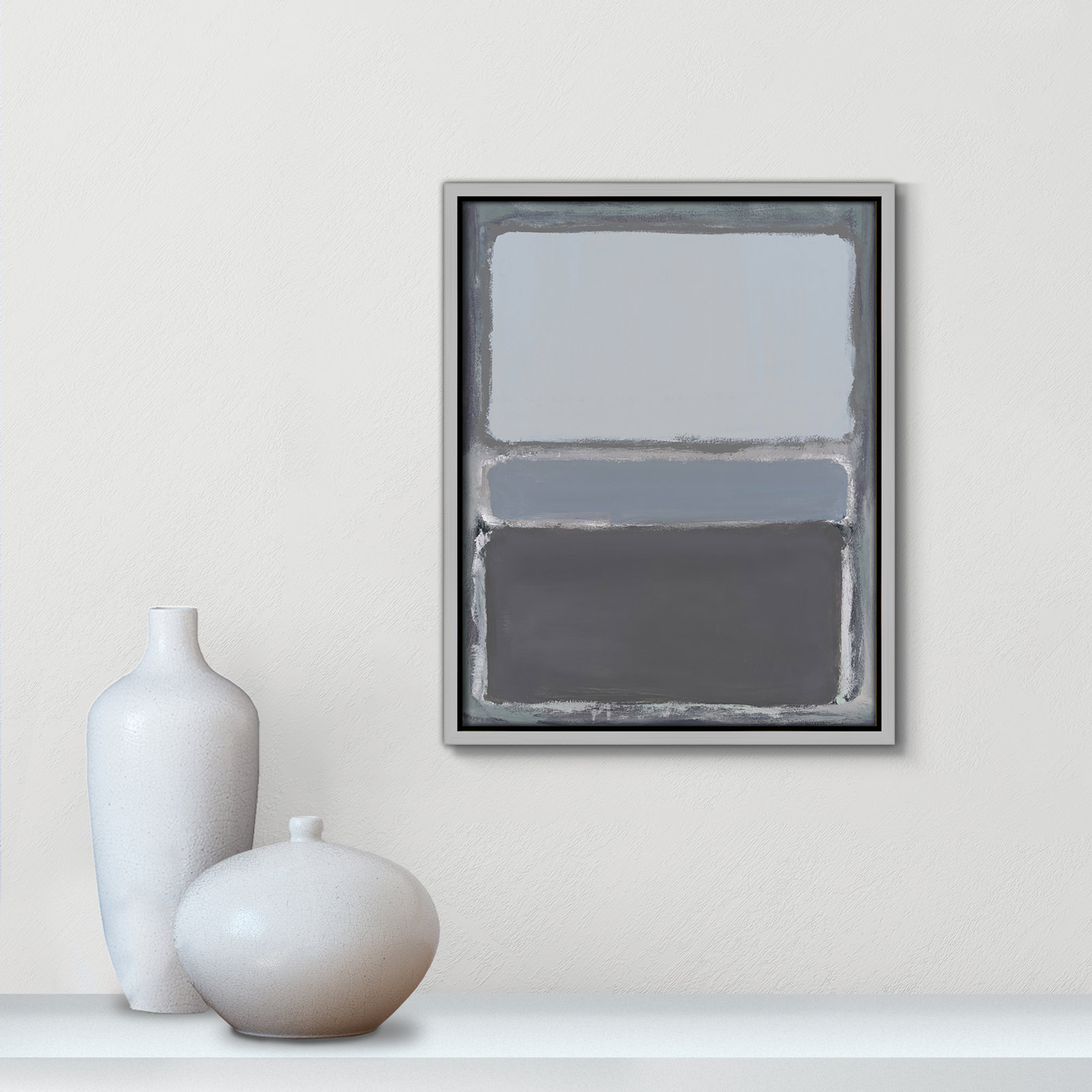 Cade "Morning Dew 2" Print by Filippo Ioco, 15.5" H x 12.5" W x 2" D, Silver Framed Canvas