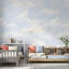 Papier peint ciel, nuages, oiseaux amovibles, décoration murale-129175130-129175135