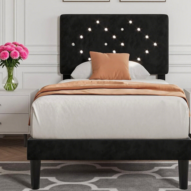 Bed Frame, Twin, Black