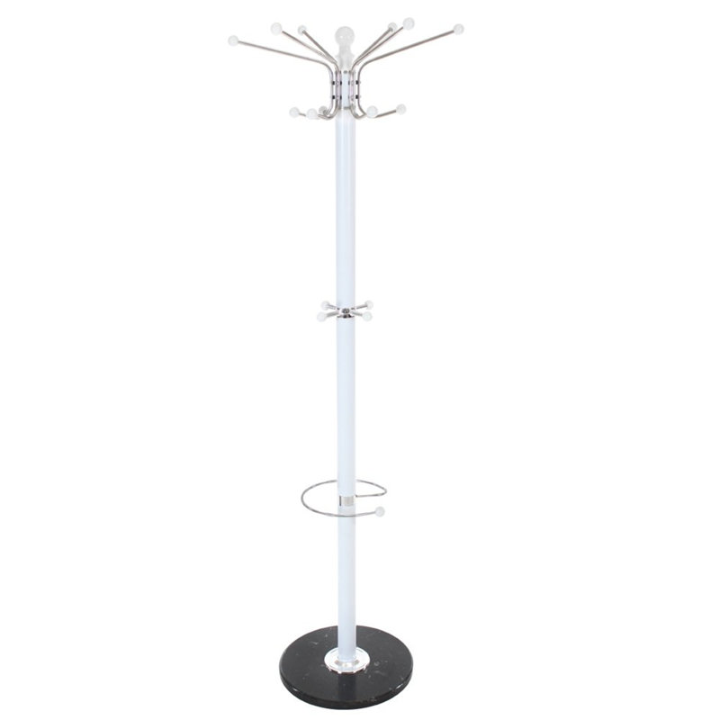 Haig Metal Coat Rack, White