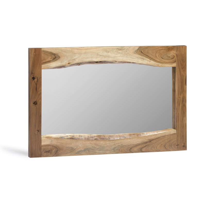 Wood Flat Wall Mirror, 61cm H x 91.44cm W