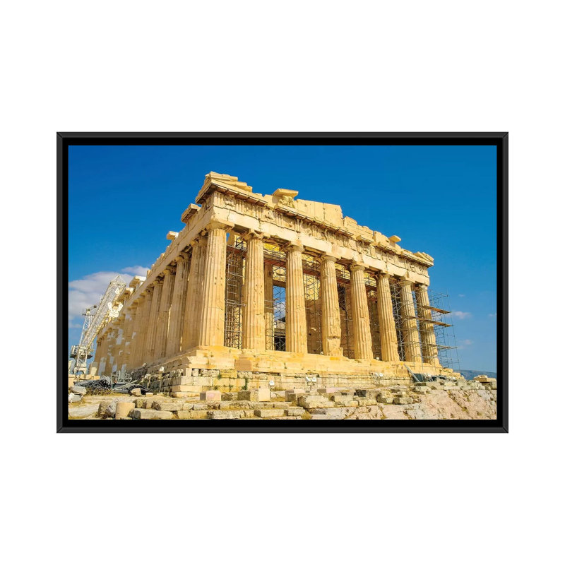 « Athens » par Ben Heine-reproduction de photo, Pas de tapis, H 26 po x l 40 po x 1,5 po, Toile avec cadre noir