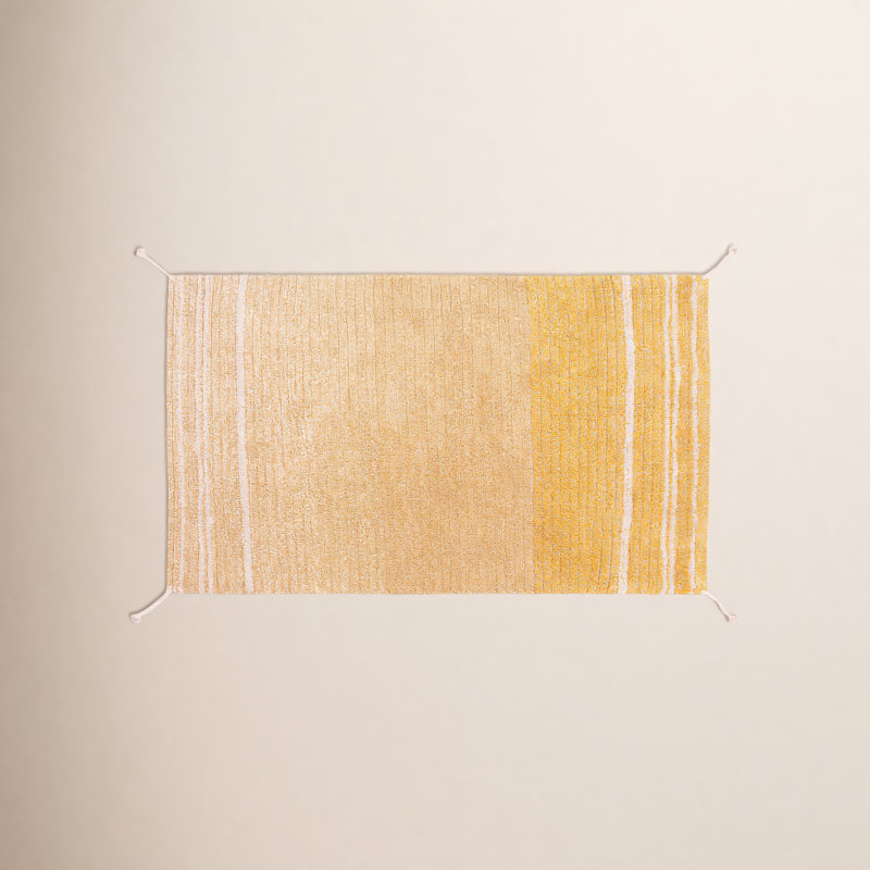 Reversible Hand Tufted Cotton Washable Indoor Rug, Rectangle 2' 7" x 4' 7"