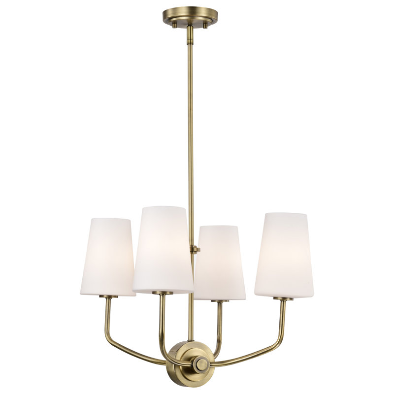Mantilla 4 - Light Steel Dimmable Chandelier