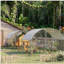 Grand poulailler en métal pour jardin, extérieur, canard, lapin 9,2 po x P 24,9 po x H 6,5 po