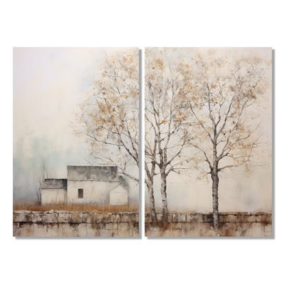 Trees Farmhouse Still Life - Paysages, arbres, art mural