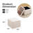 Cube Storage Ottoman,  Multi-Functional Footrest,White-1988488527-1988488529