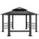 Classic 13x15 FT Aluminum Alloy Hexagon Gazebo With Dual Rails, Ceiling Hook & Bench