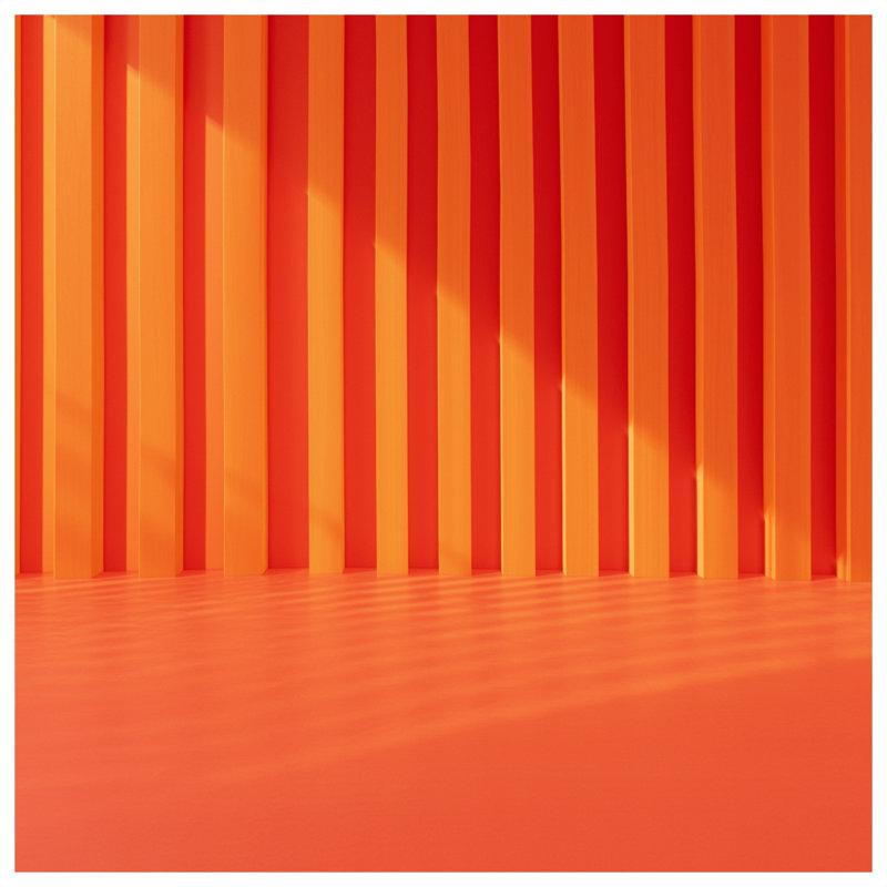 Housses de couette orange à rayures verticales, Grand lit