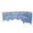 Kid Comfort Collective Modular Wedge Chairs, 4-Pack - Powder Blue-124164489