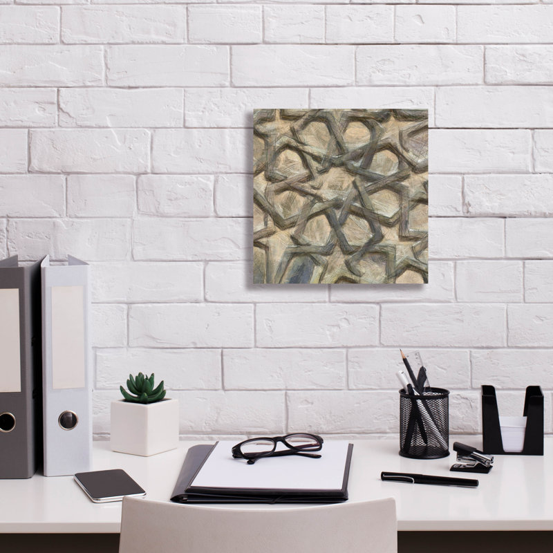  «Ornamental Design 4» par Alonzo Saunders, art mural sur toile, 12 po x 12 po