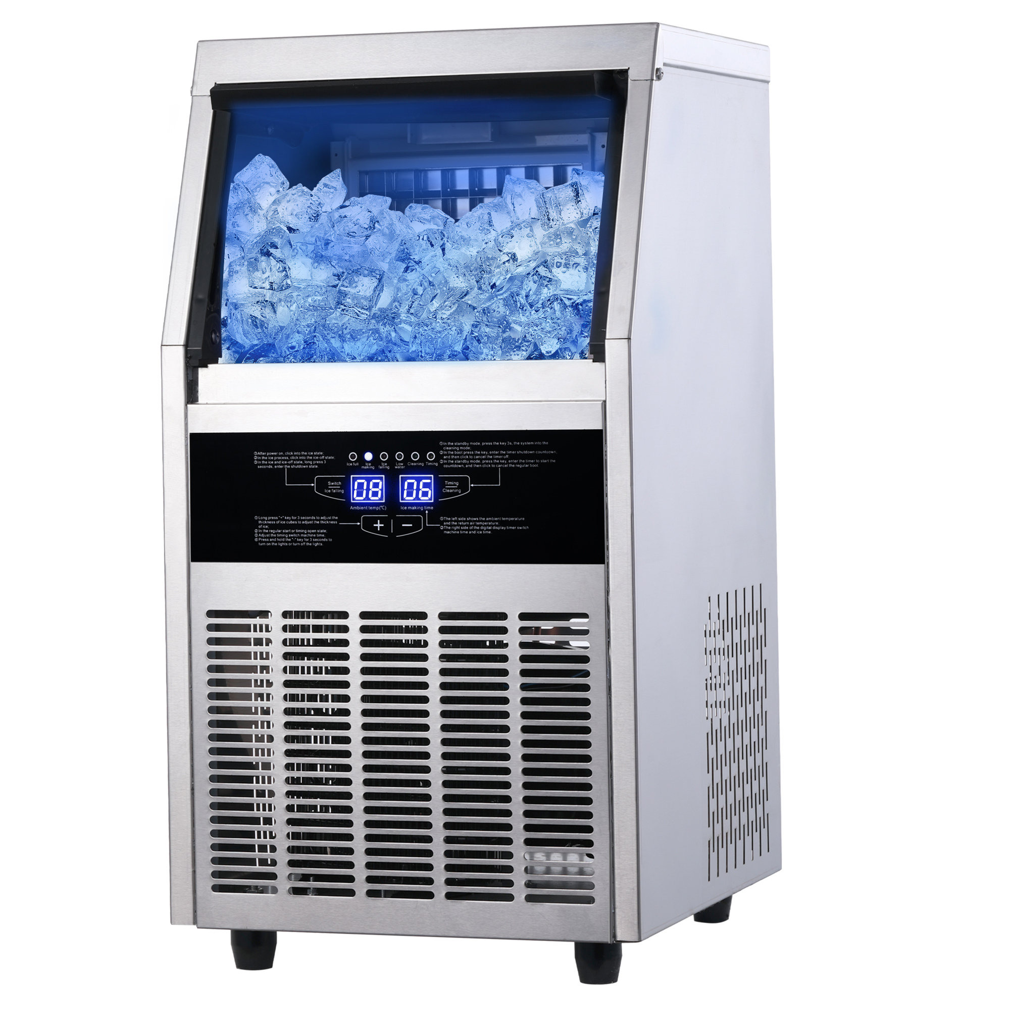 Northair 44 Lb. Daily Production Cube Clear Ice Freestanding Ice