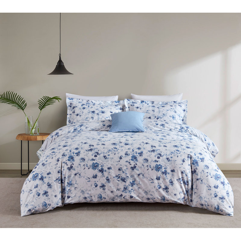 Ensemble de housse de couette 100% satin de coton Bracie, Housse de couette pour très grand lit