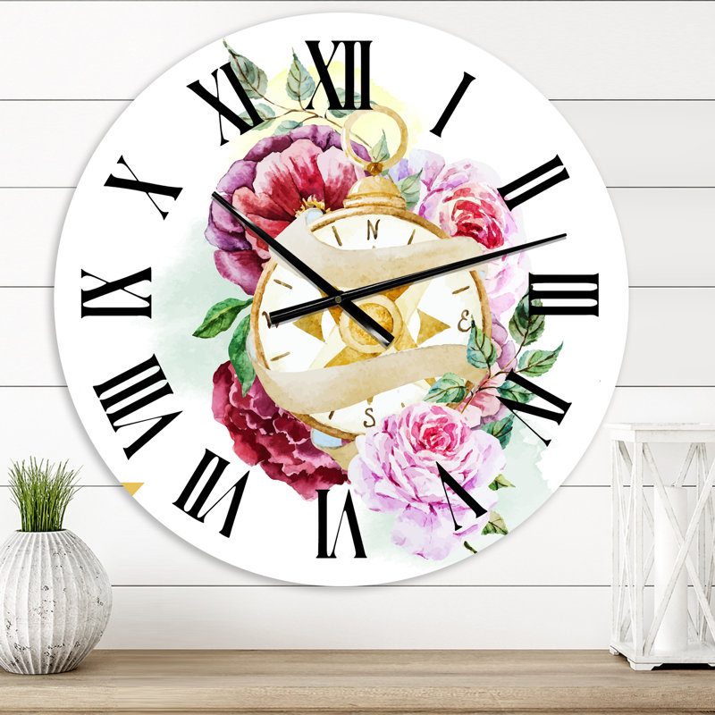 Compass Of Flowers - Horloge murale traditionnelle, Petit