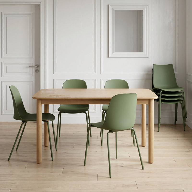 Stackable Dining Chairs, Green