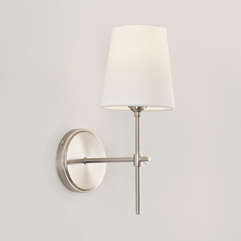 Baker 1 - Light Bath Sconce, Brushed Nickel, No