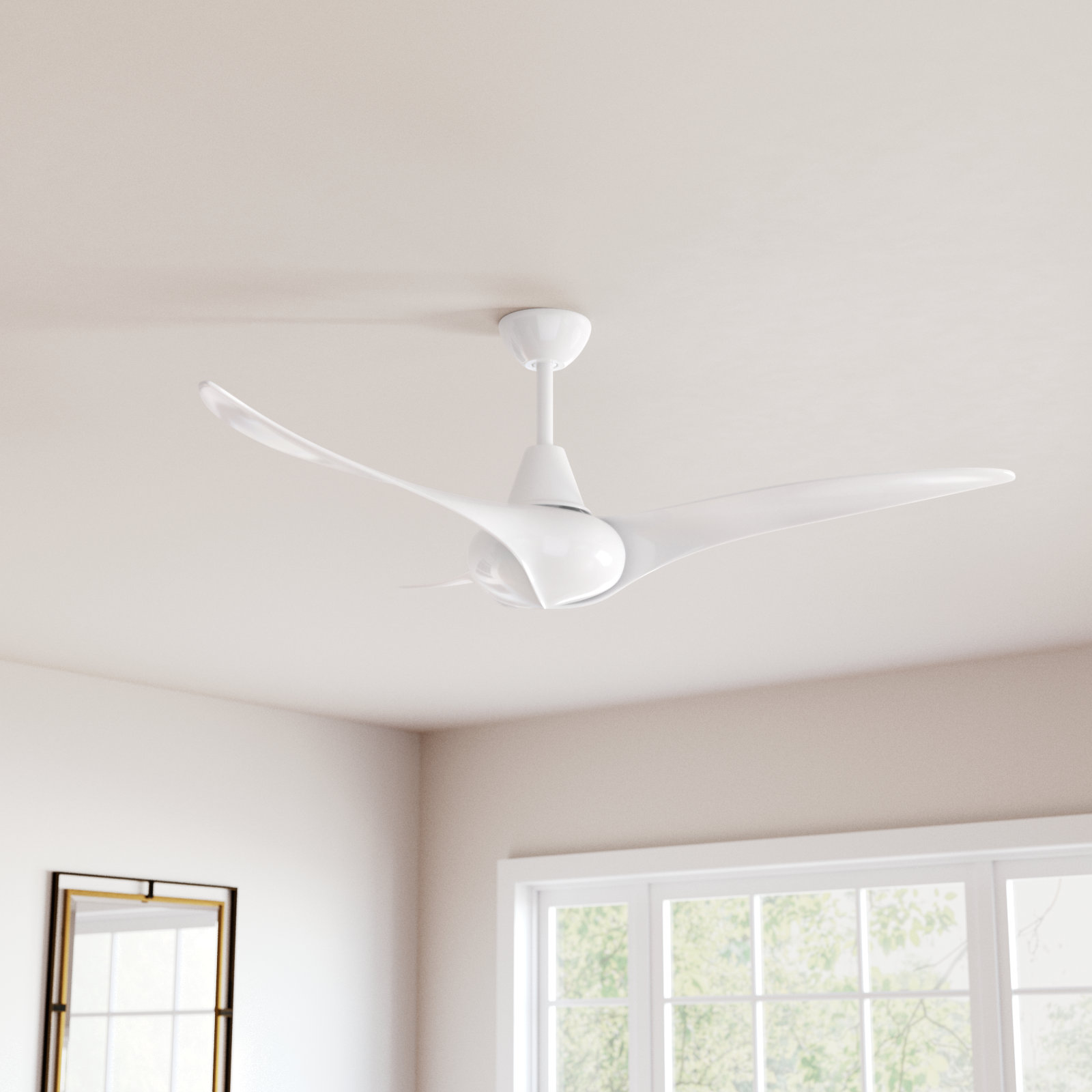 Wave 52" Ceiling Fan, White