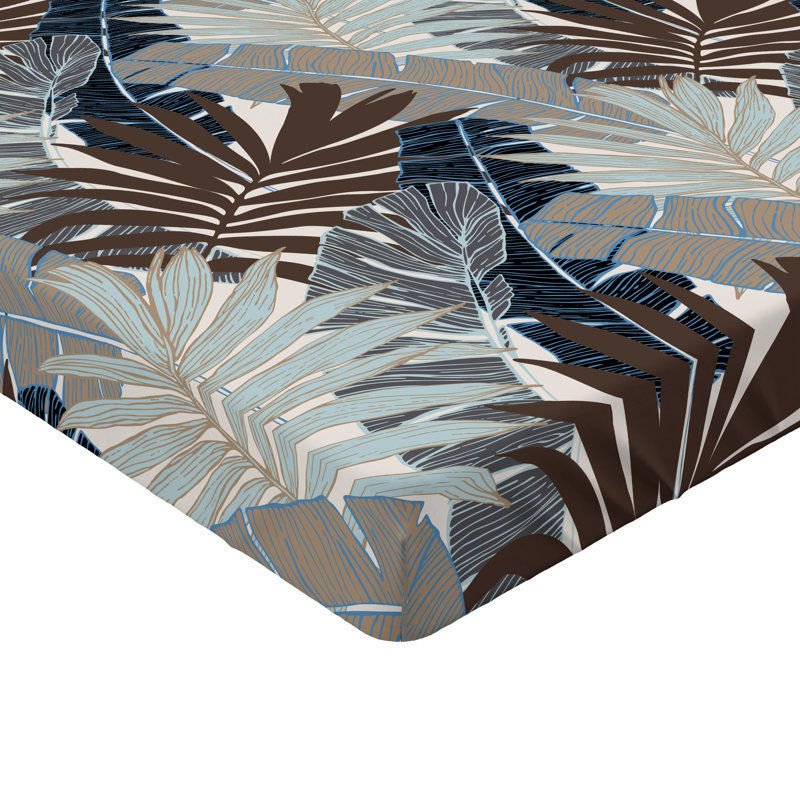 Drap-housse Ambesonne, Amande, vert, taupe chaud / floral, Drap-housse très grand californien