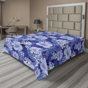 Lavande foncé, bleu ciel / floral