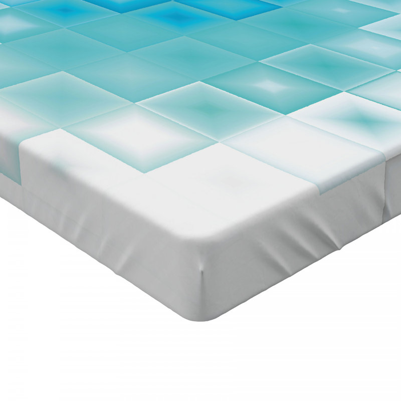 Microfiber Geometric Fitted Sheet, Full Fitted Sheet