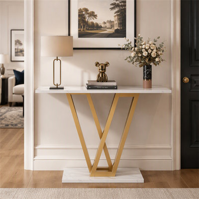 Console de 43 pouces, table d'entrée de style industriel