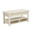 Table basse à plateau relevable moderne avec tablettes ouvertes-316499253