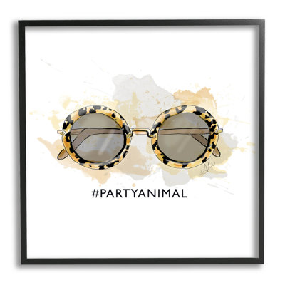 «Party Animal», lunettes de soleil glamour giclées par Alison Petrie