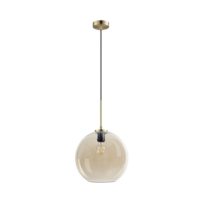 1 - Light Amber Single Pendant
