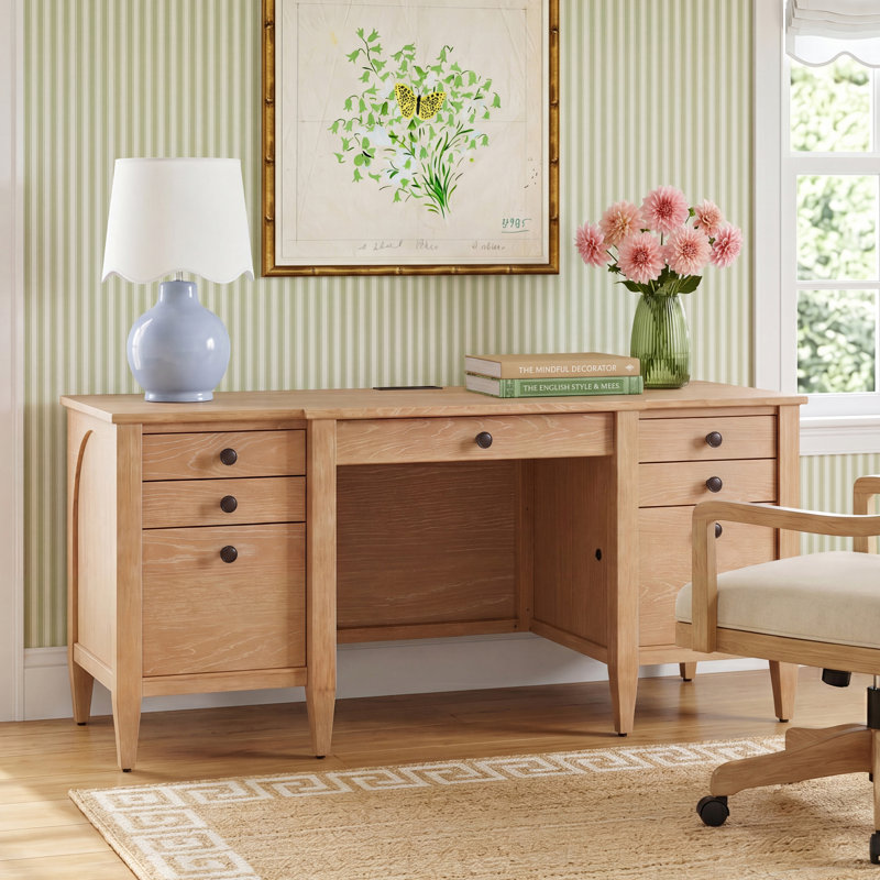 Gayle Credenza Desk with Power Outlet