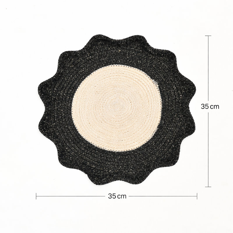 Polyester Solid Colour Placemat, Charcoal