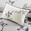 Édredon très grand / mauve / taupe - 8 pièces décorées de coton à motif floral, 2 taies décoratives européennes, coussins décoratifs, literie rembourrée lavable à la machine