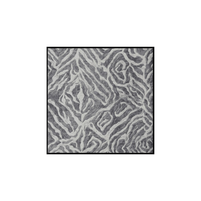 Tapis gris lavable à la machine, Carré 6 pi