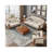 American retro style solid wood leather sofa
