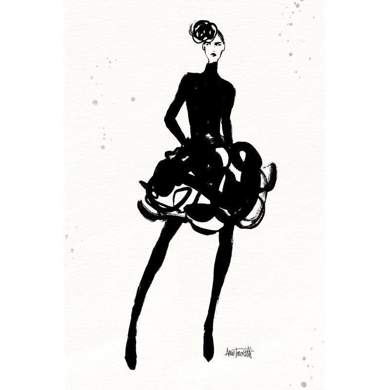 Style Sketches VI by Anne Tavoletti - Wrapped Canvas Painting, 46cm H x 30cm W