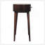 Petite console ronde en bois massif miel et caramel-1021371654