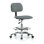 Fauteuil de laboratoire chromé avec dossier réglable et repose-pieds PERCH | Hauteur moyenne du banc: 20 à 27 po