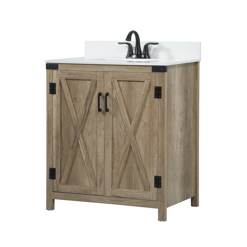 Ensemble de meuble-lavabo simple 30 po Slayton, Chêne naturel
