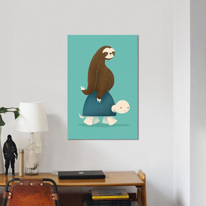 « slowe », impression sur toile, H 18 po x l 12 po x P 1,5 po, Toile tendue, Pas de tapis