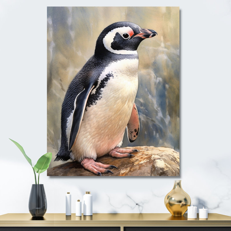 «Graceful Penguins IV» sur toile, H 44 po x l 34 po x P 1,5 po, Toile tendue
