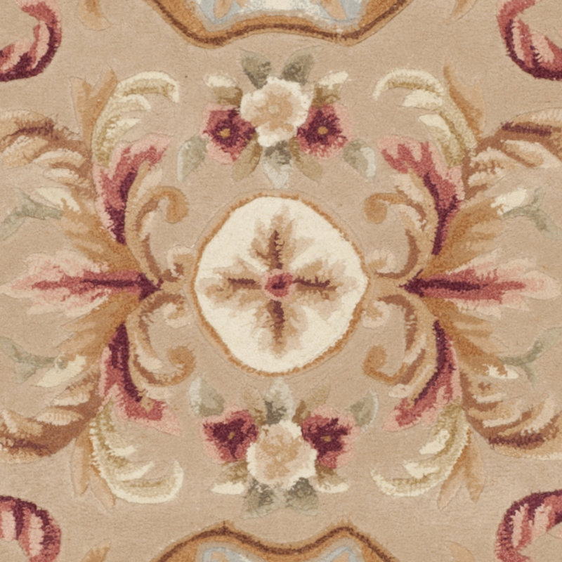 Tapis oriental en laine touffetée à la main Savonnerie, Rond 6 pi