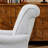 Chenille Tufted Back Recessed Arms Accent Club Chair With Wooden Legs-1034337234