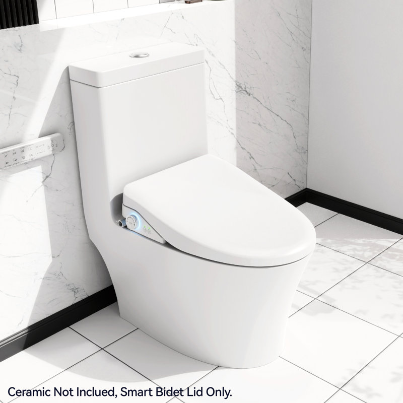 Bidet intelligent réglable - température de l'eau réglable, buse automatique, bouton de siège de toilette portatif activé par capteur, buse propre, chauffage