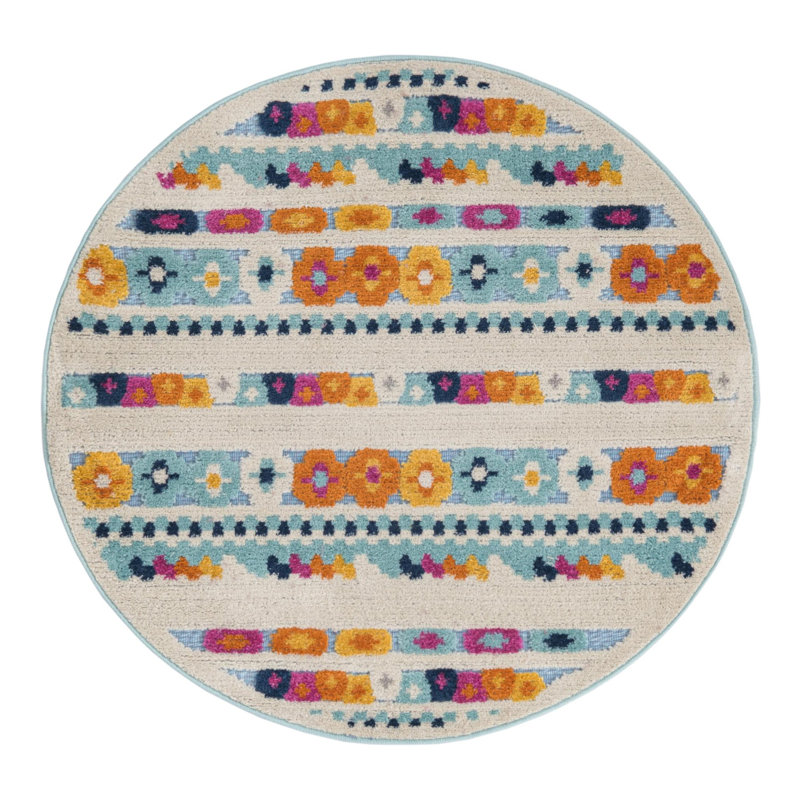 Paradera Indoor/Outdoor Rug, Round 3'3"