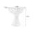 32.48" White Semi-Circle Solid Wood Console Table