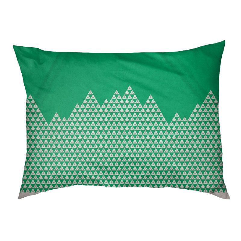Coussin mountain dog Byrge, Moyen (30" x 20" D x 10" H), Vert / Gris