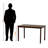 Empress dining table with modern design in Brown, 29.2'' H X 47.54'' W X 29.79'' D