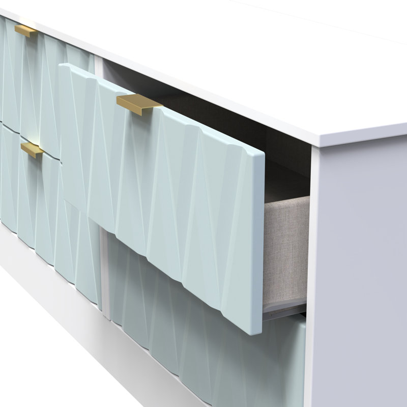 Besmir 4 Drawer Bed Box (Ready Assembled), Duck/White