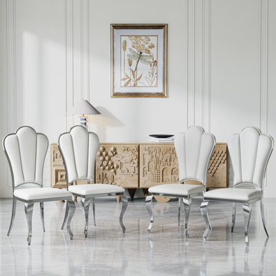 Chaise d'appoint rembourrée en similicuir