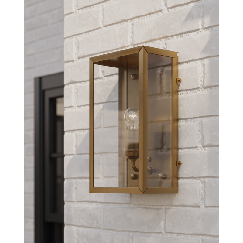 Royster 1 - Light Outdoor Wall Sconce, Antique Brass